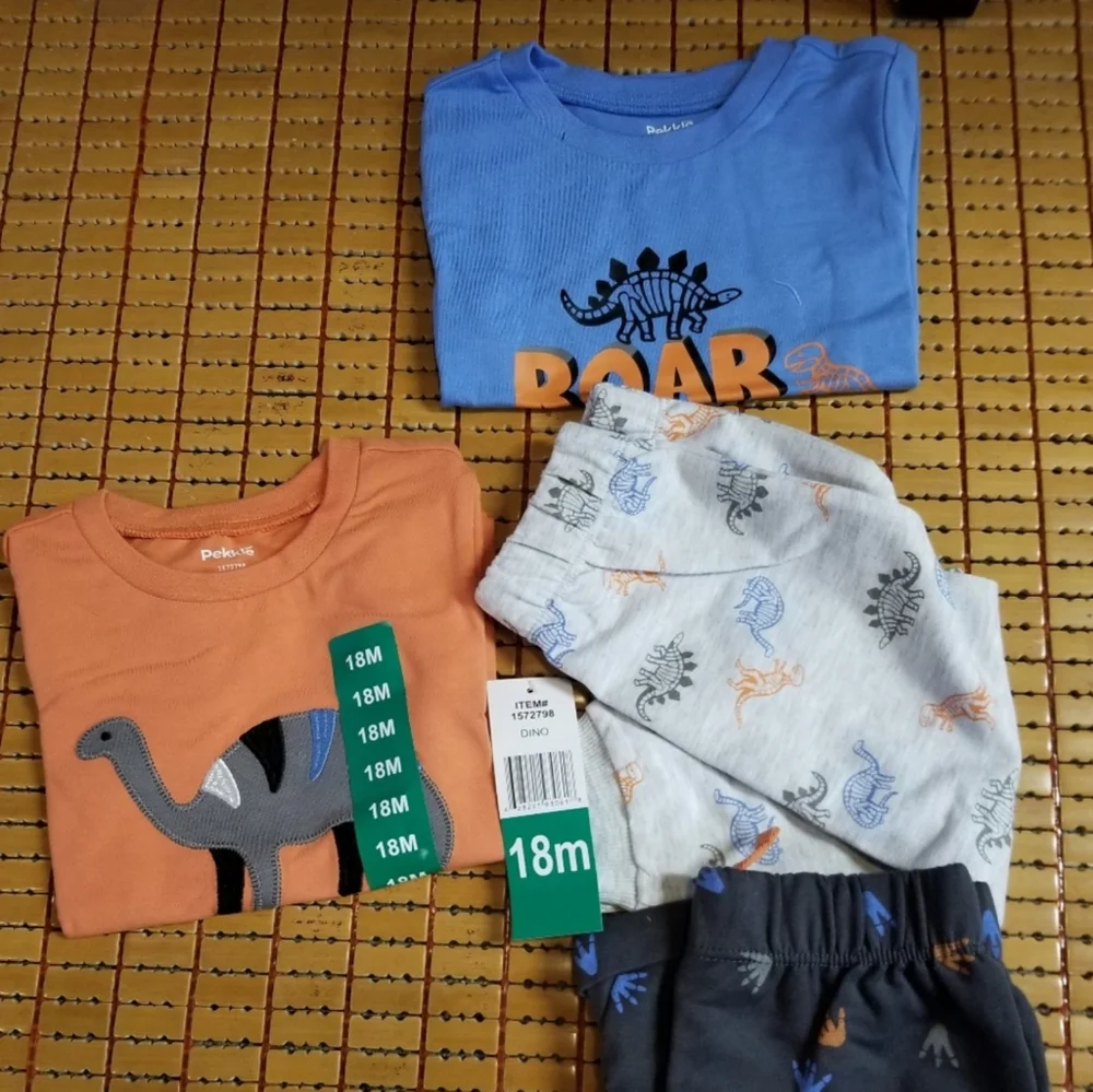 Peckkles matching set baby shorts pants shirts 18m nwt